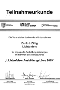 Teilnahmeurkunde AusbildungsLöwe